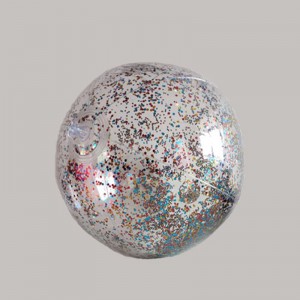 Φουσκωτά διαφανή Glitter / Feather Beach Ball